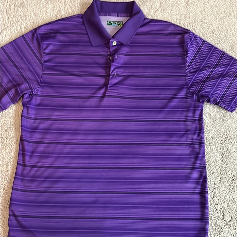 Pro Tour Purple Performance Golf Polo Shirt